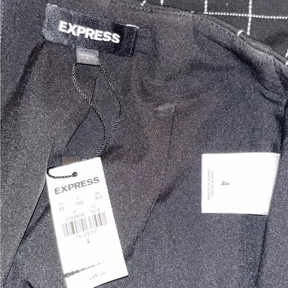 Express Black Square Print Pencil Skirt- Size 4 - Picture 3 of 4